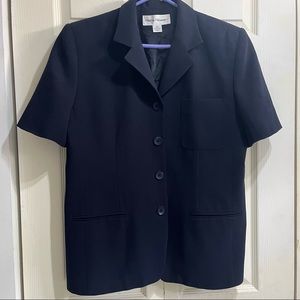 Rena Rowan Navy Blue Short Sleeves Blazer in Size 12